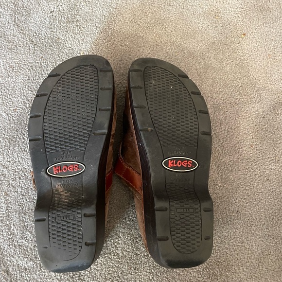 Klogs Austin brown leather floral Slip Ons Mules Loafers Clog size 9 - Picture 7 of 10